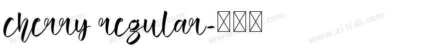 cherry regular字体转换